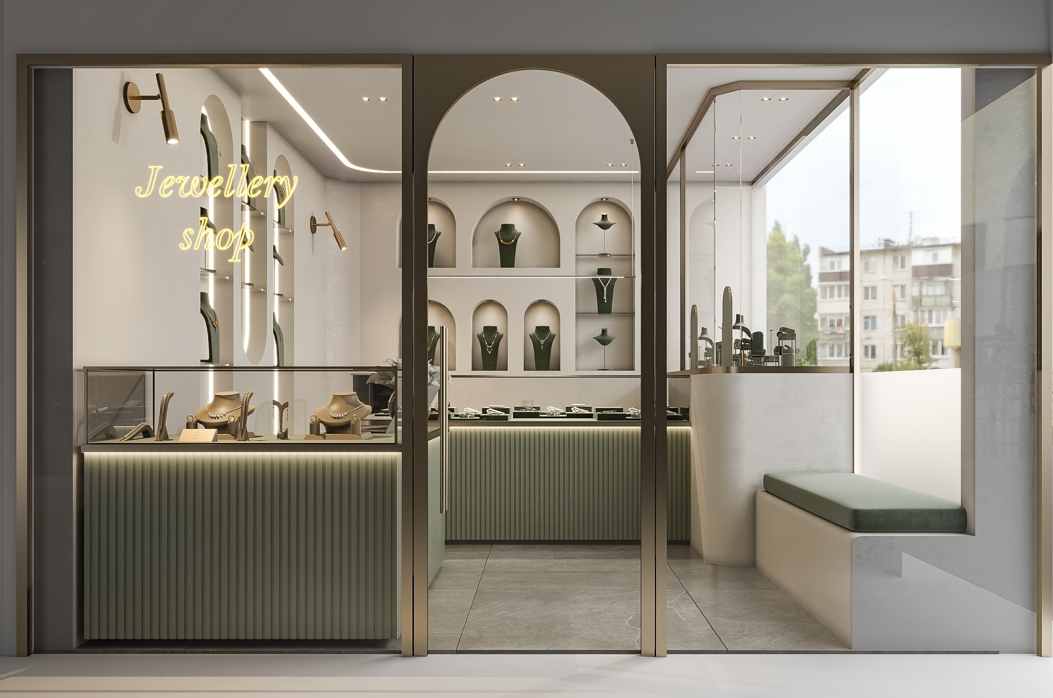 طراحی معماری طلافروشی ماهور